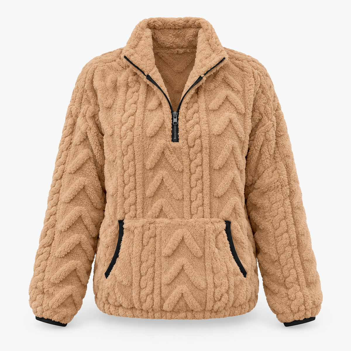 Evelise Soft Half-Zip Fleece Pullover | Emory & Blanc