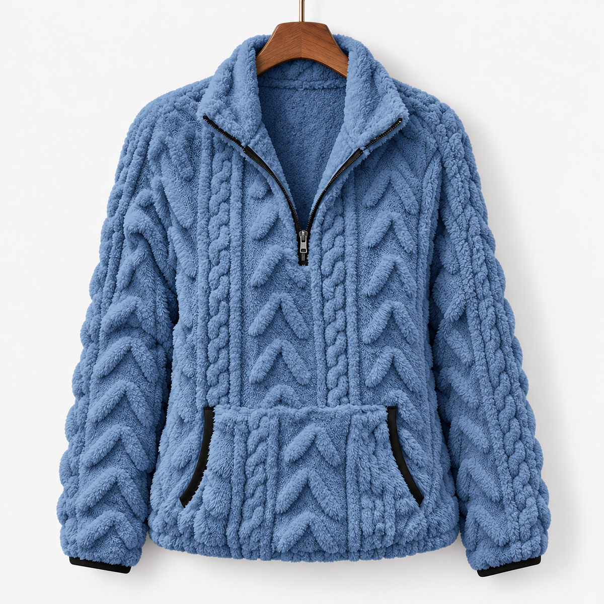 Evelise Soft Half-Zip Fleece Pullover | Emory & Blanc