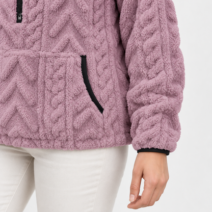 Evelise Soft Half-Zip Fleece Pullover | Emory & Blanc