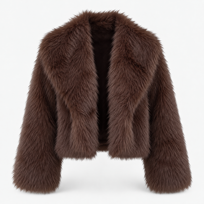 Fabienne Comfort Plush Cropped Jacket, Open Front | Emory & Blanc