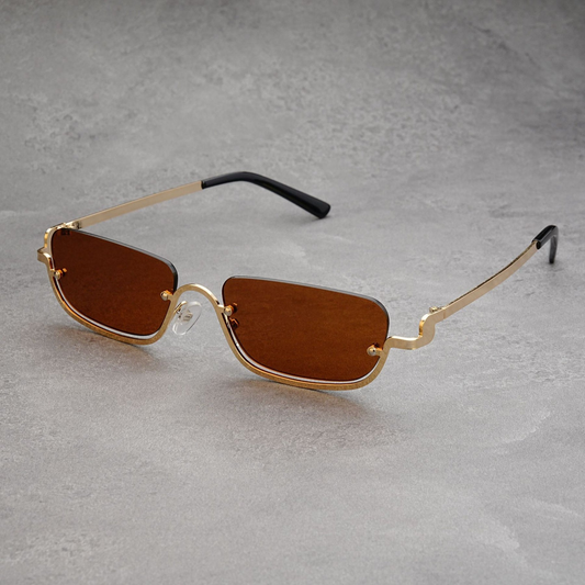 Faron Lightweight Rimless Sunglasses — Amber | Emory & Blanc