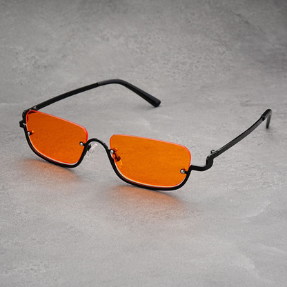 Faron Lightweight Rimless Sunglasses — Orange | Emory & Blanc