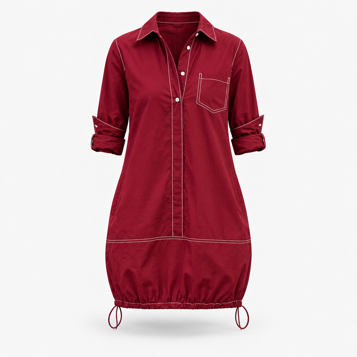 Florette Relaxed Fit Drawcord Dress | Emory & Blanc