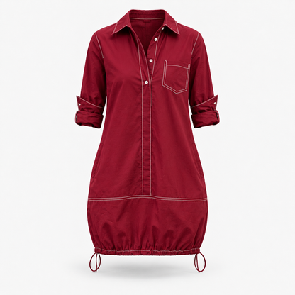 Florette Relaxed Fit Drawcord Dress | Emory & Blanc