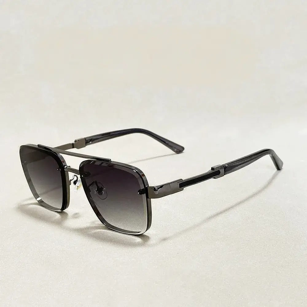 Flynn Lightweight Square Aviator Sunglasses | Emory & Blanc