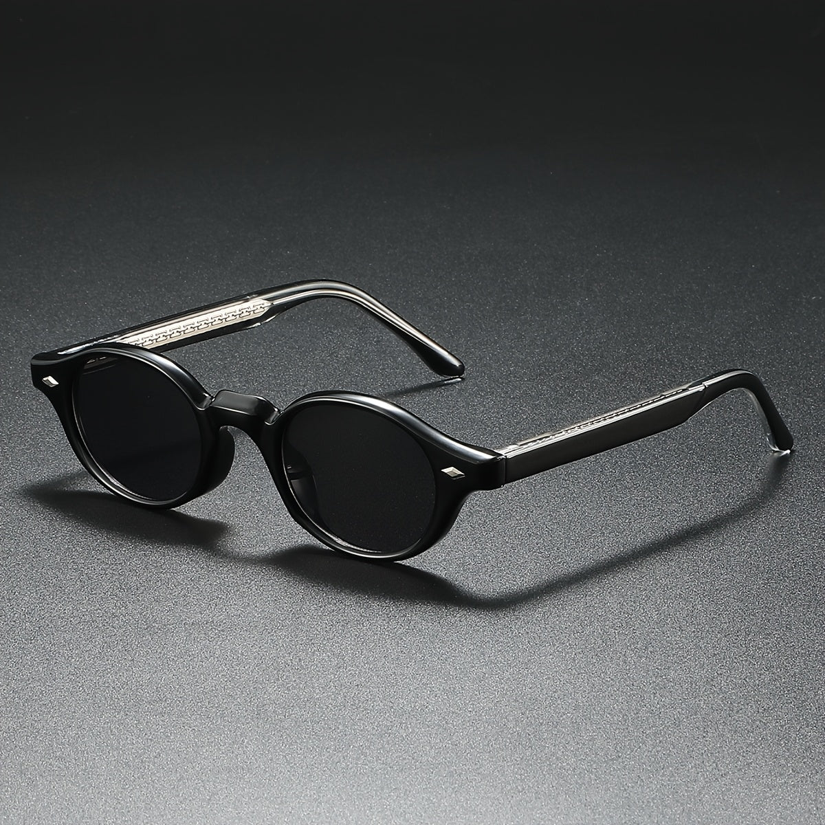 Galen Lightweight Round Sunglasses — Black | Emory & Blanc