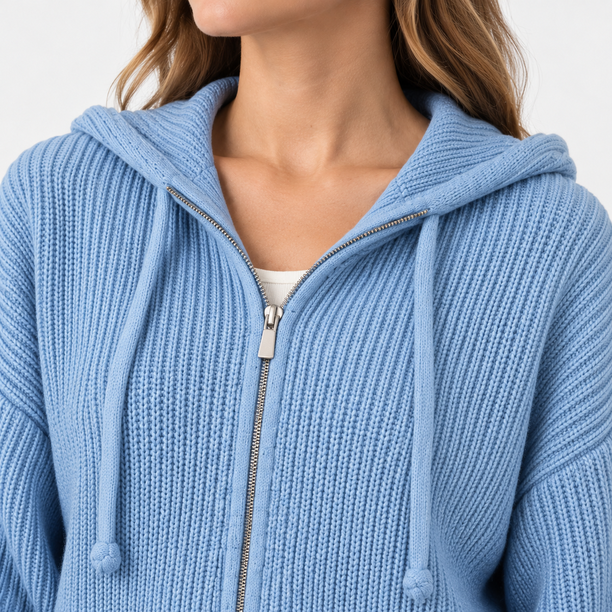 Galina Relaxed Fit Zip-Up Hoodie | Emory & Blanc