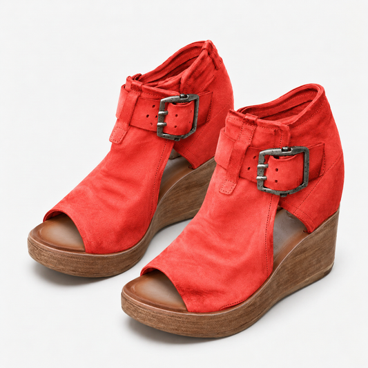 Gemma Soft Wedge Sandals, Ankle Strap | Emory & Blanc
