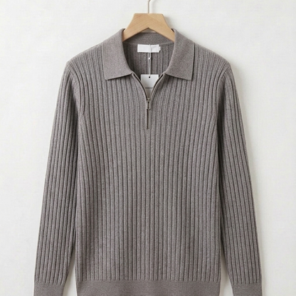 Genevieve Ribbed Quarter-Zip Polo - square product image