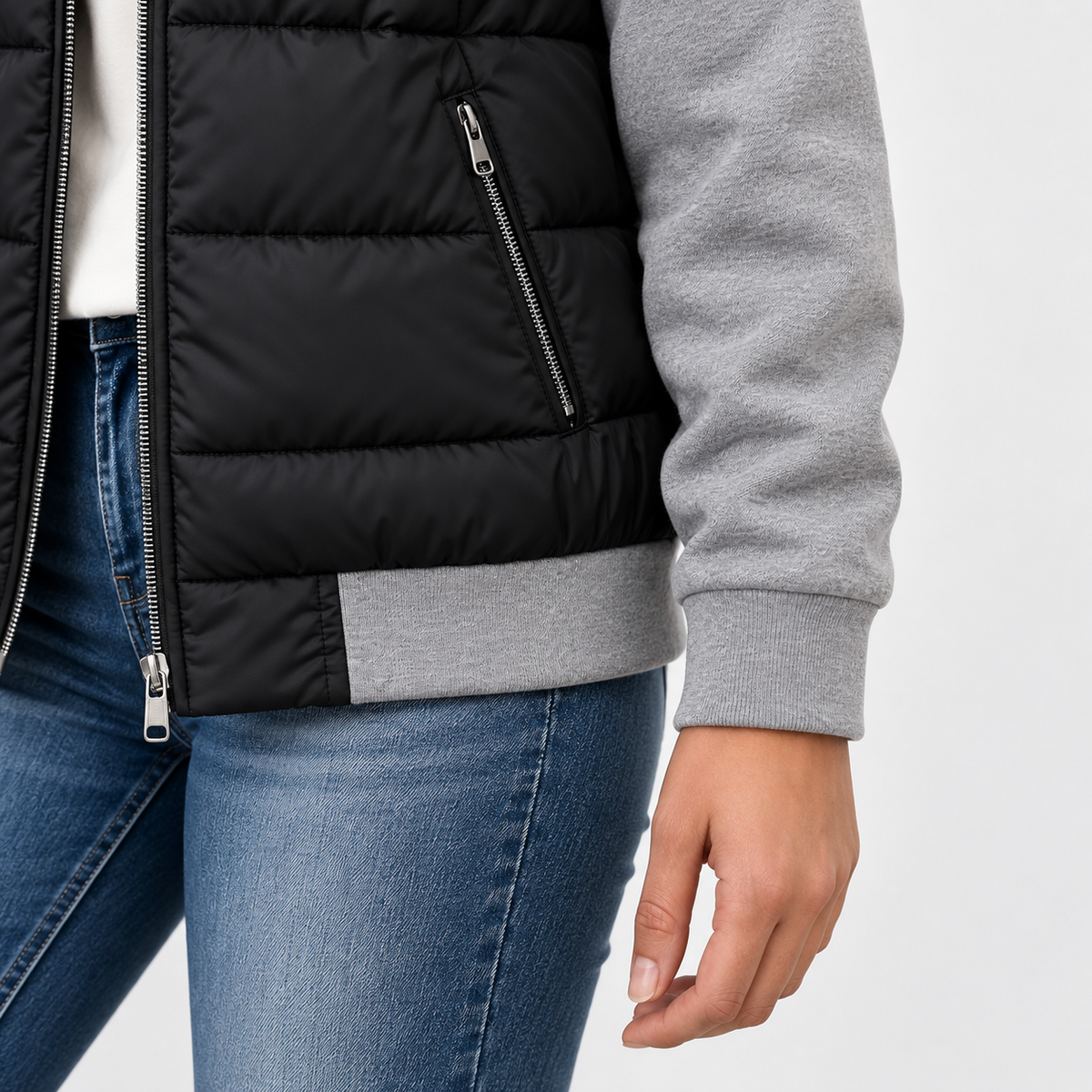 Gwyneth Stretch Hooded Puffer Jacket | Emory & Blanc