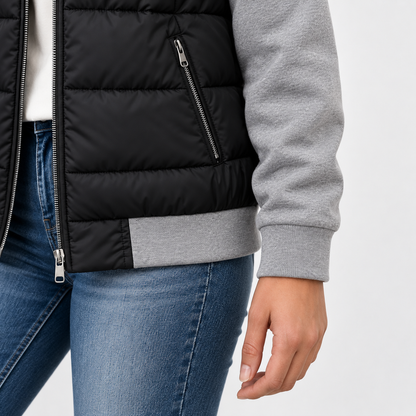 Gwyneth Stretch Hooded Puffer Jacket | Emory & Blanc