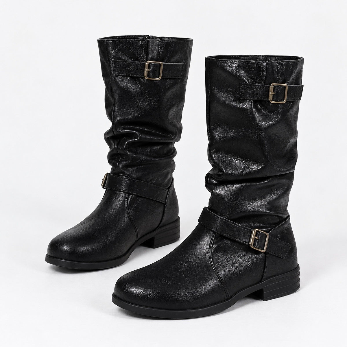 Henley Soft Slouch Buckle Boots | Emory & Blanc