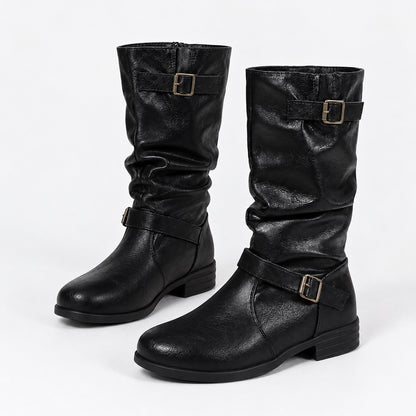 Henley Soft Slouch Buckle Boots | Emory & Blanc