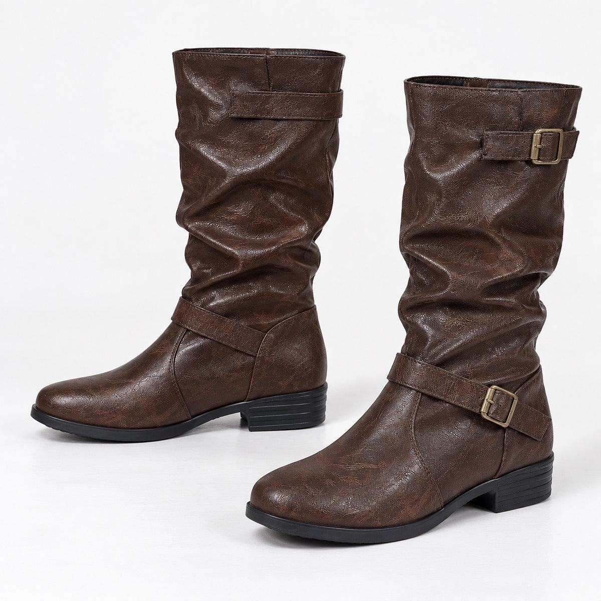 Henley Soft Slouch Buckle Boots | Emory & Blanc