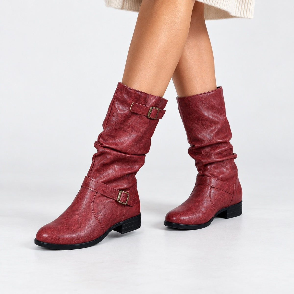 Henley Soft Slouch Buckle Boots | Emory & Blanc