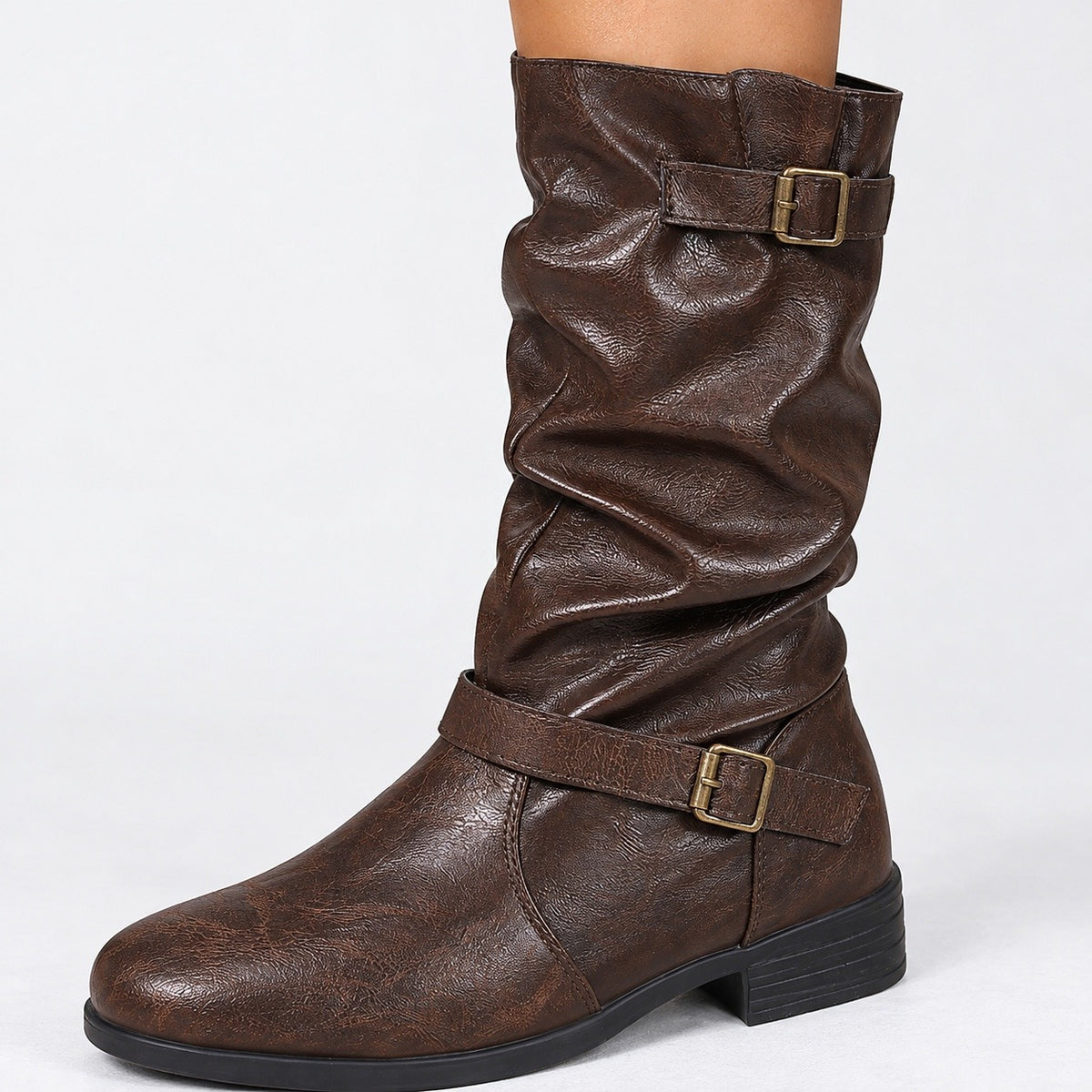 Henley Soft Slouch Buckle Boots | Emory & Blanc