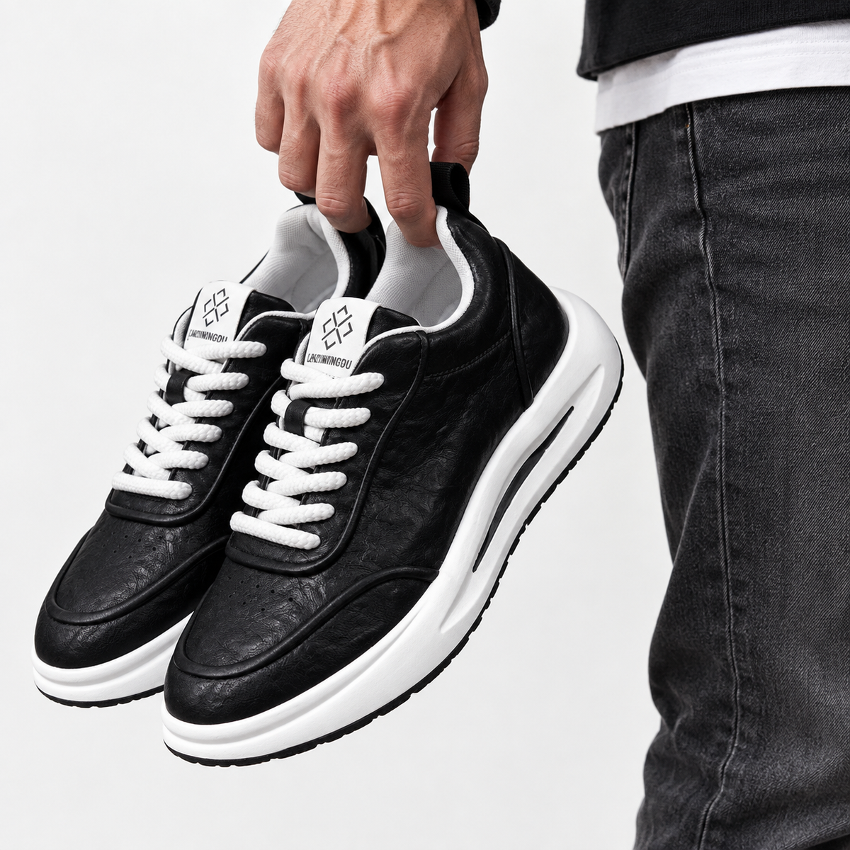 Hollis Men's Lightweight Rubber-Sole Sneakers | Emory & Blanc