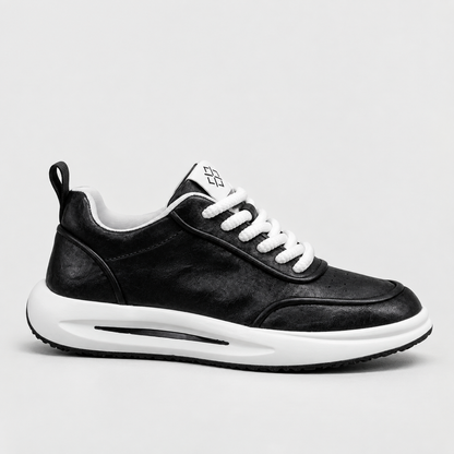 Hollis Men's Lightweight Rubber-Sole Sneakers — Black | Emory & Blanc