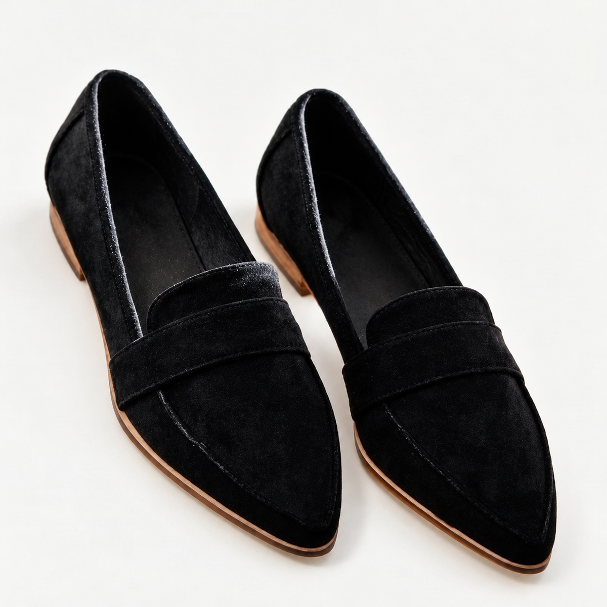 Honora Easy Slip-On Penny Loafers, Pointed Toe | Emory & Blanc