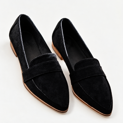 Honora Easy Slip-On Penny Loafers, Pointed Toe | Emory & Blanc