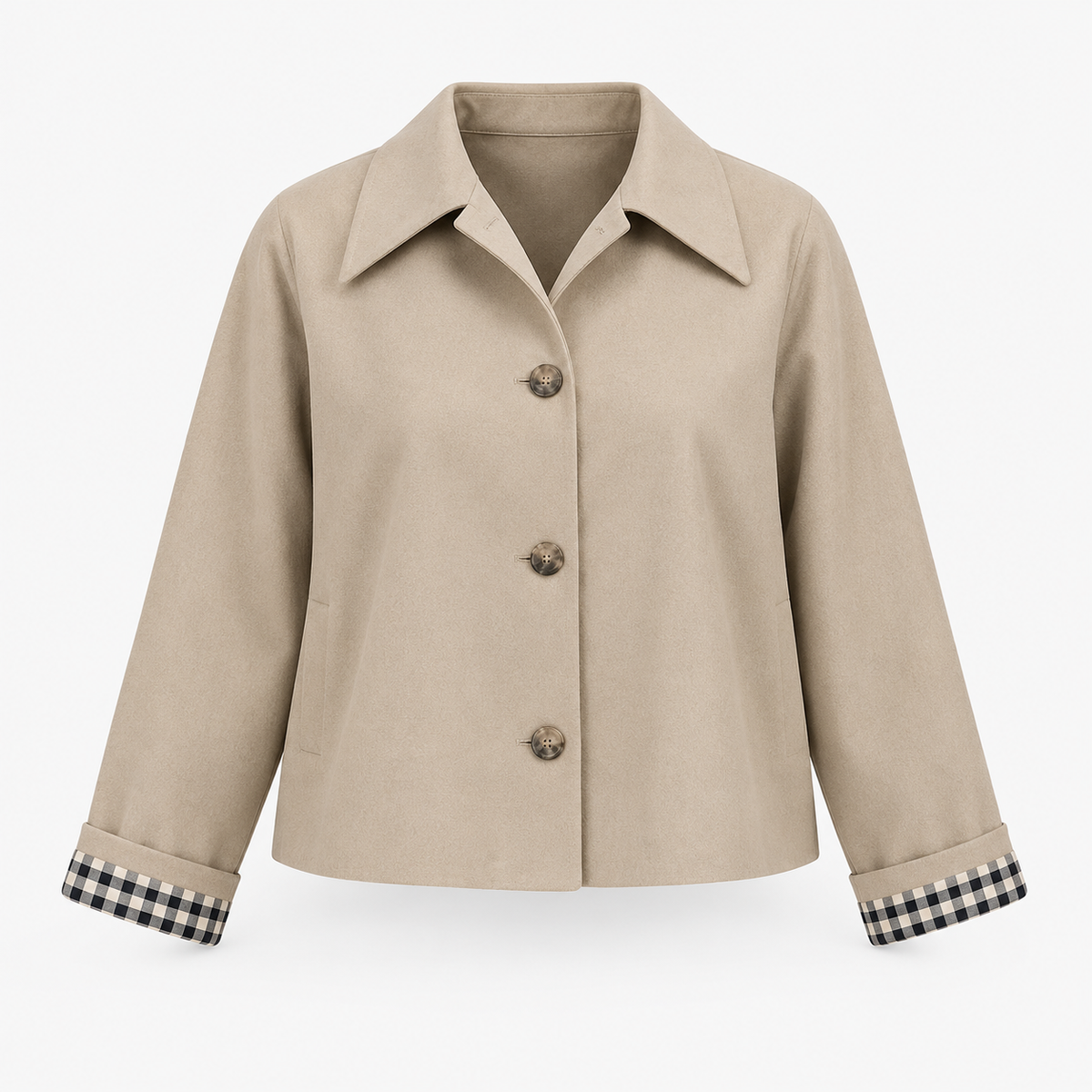 Ilona Relaxed Fit Cropped Swing Jacket | Emory & Blanc