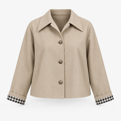 Ilona Relaxed Fit Cropped Swing Jacket | Emory & Blanc