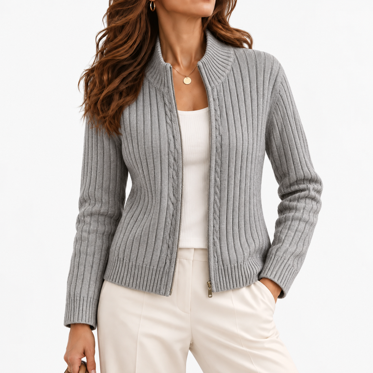 Iris Women's Soft Shirt, Button Front — Gray | Emory & Blanc
