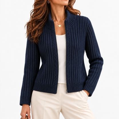 Iris Women's Soft Shirt, Button Front — Navy | Emory & Blanc
