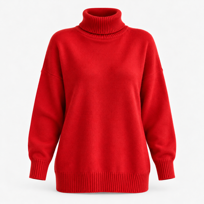 Isaline Soft Roll-Neck Sweater, Relaxed Fit | Emory & Blanc