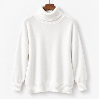 Isaline Soft Roll-Neck Sweater, Relaxed Fit | Emory & Blanc
