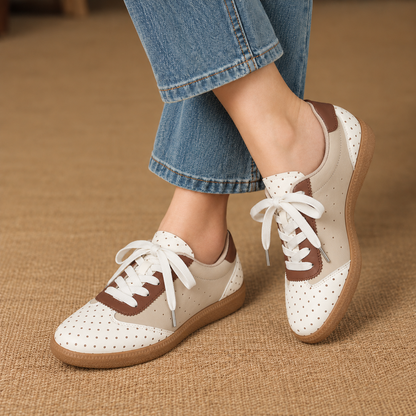 Isla Cushioned Lace-Up Walking Sneakers | Emory & Blanc
