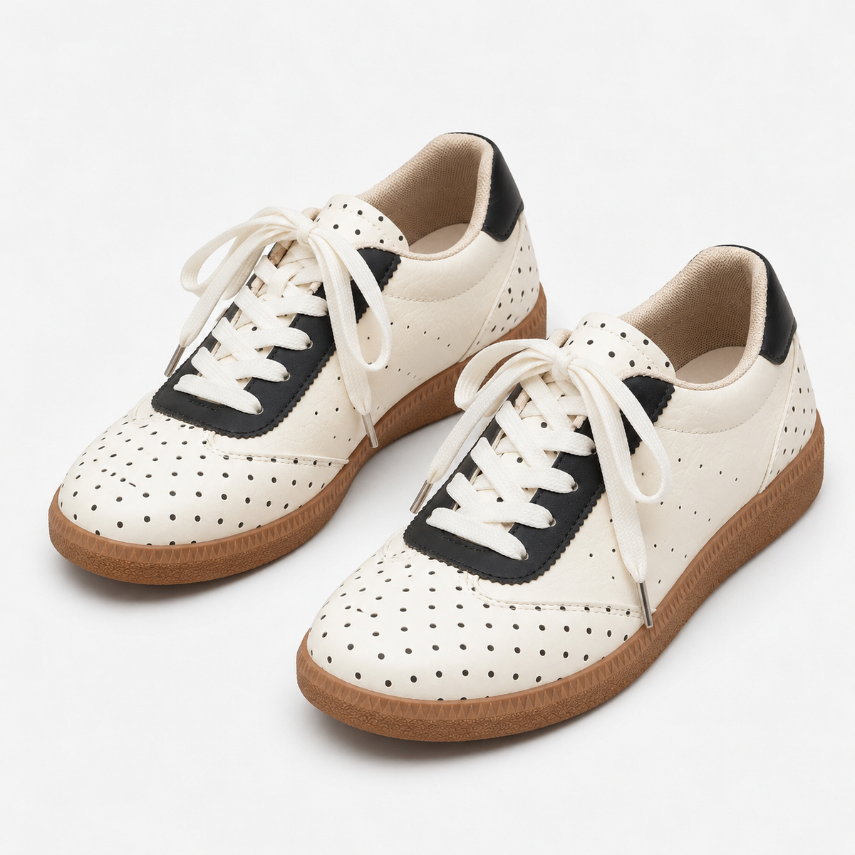 Isla Cushioned Lace-Up Walking Sneakers | Emory & Blanc