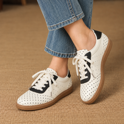 Isla Cushioned Lace-Up Walking Sneakers | Emory & Blanc