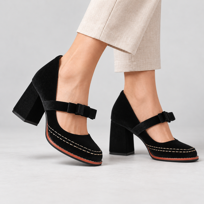 Isolde Soft Mary Jane Block Heels | Emory & Blanc