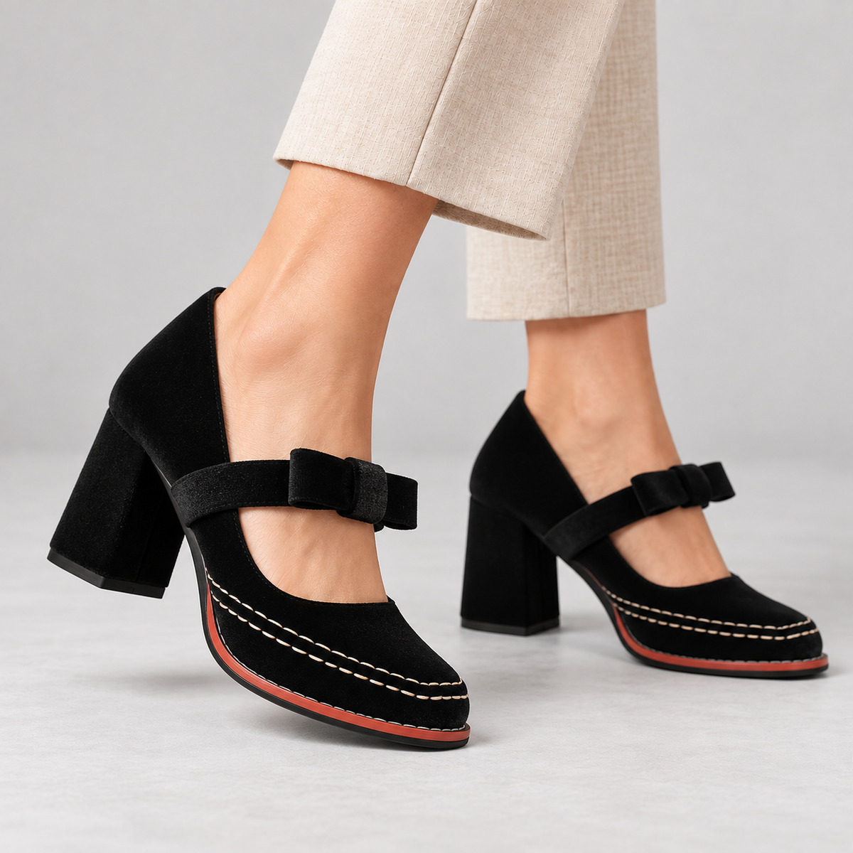 Isolde Soft Mary Jane Block Heels | Emory & Blanc