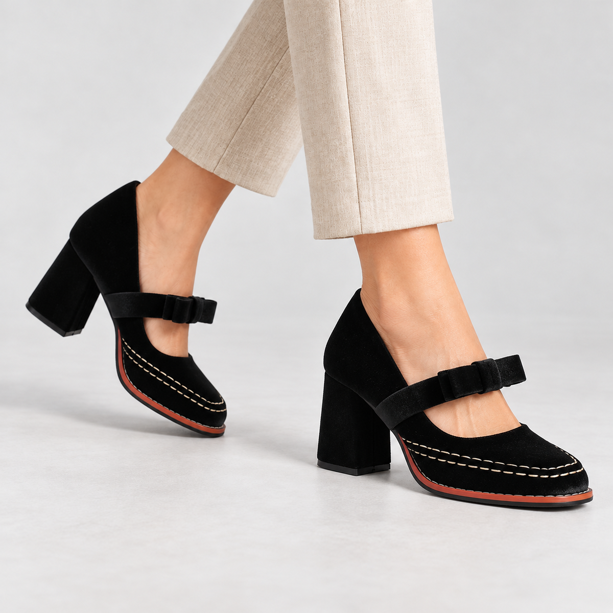 Isolde Soft Mary Jane Block Heels | Emory & Blanc