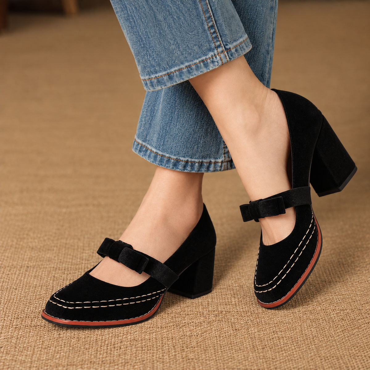 Isolde Soft Mary Jane Block Heels | Emory & Blanc