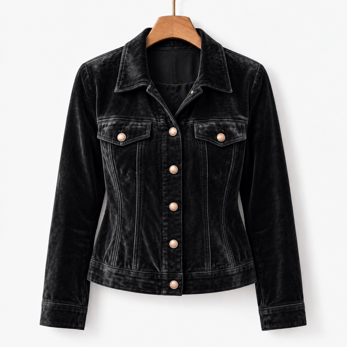 Janelle Comfort Button-Front Jacket | Emory & Blanc