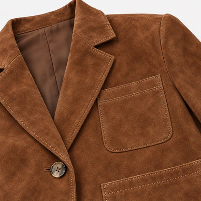 Joelle Notched Lapel Patch Pocket Blazer | Emory & Blanc