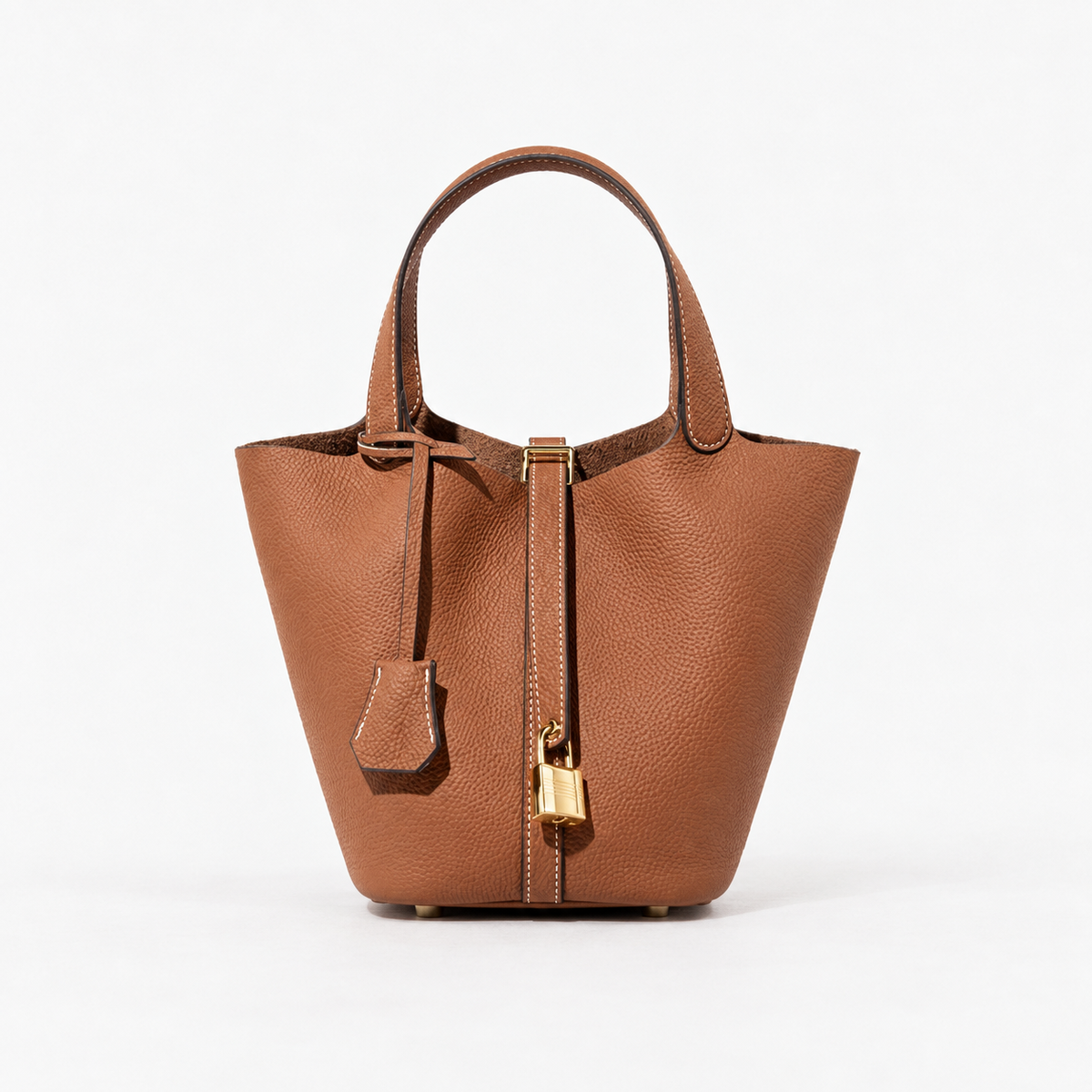 Juliet | Women's Everyday Faux Leather Tote Bag — Brown | Emory & Blanc