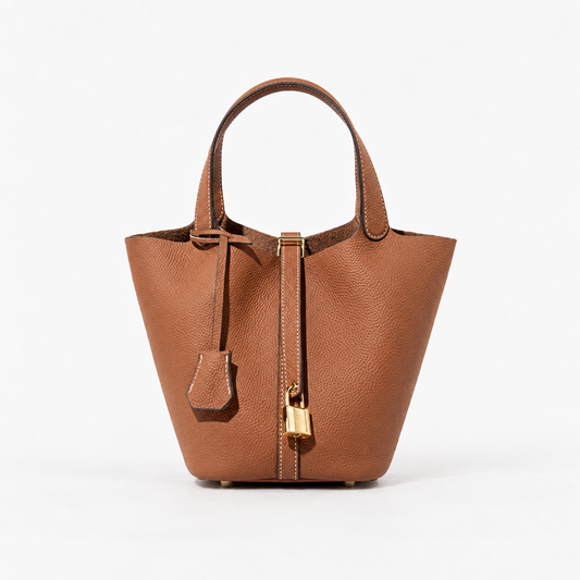 Juliet | Women's Everyday Faux Leather Tote Bag — Brown | Emory & Blanc