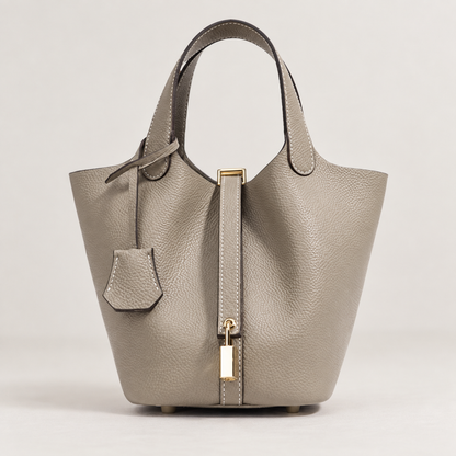 Juliet | Women's Everyday Faux Leather Tote Bag — Light Gray | Emory & Blanc