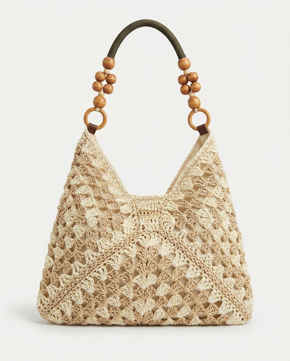 Juliette Beaded Crochet Hobo — Ivory | Emory & Blanc
