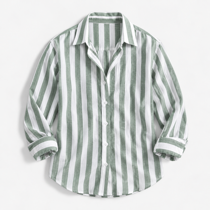 Juniper Relaxed Fit Striped Button-Up Shirt | Emory & Blanc