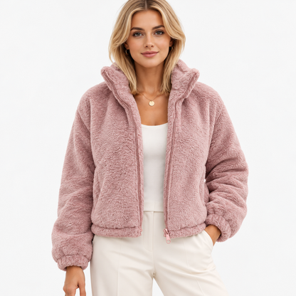 Larissa Stretch Zip-Up Jacket — Pink | Emory & Blanc