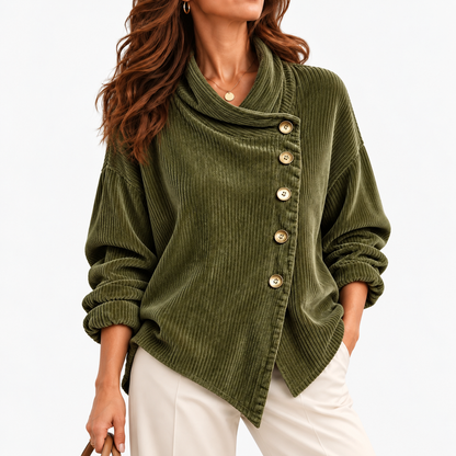 Leighton Relaxed Fit Shirt Jacket — Army Green | Emory & Blanc