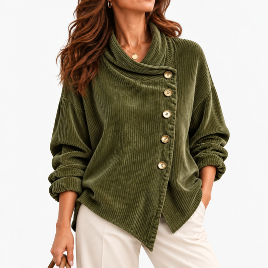 Leighton Relaxed Fit Shirt Jacket — Army Green | Emory & Blanc