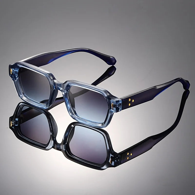 Leland Lightweight Square Sunglasses — Deep Blue | Emory & Blanc