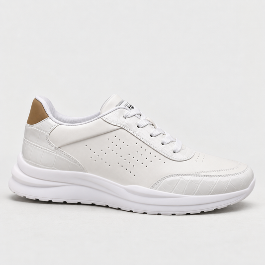 Lennox Men's Soft Casual Walking Shoes — White | Emory & Blanc