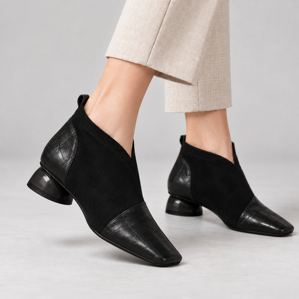 Leona Easy Pull-On Ankle Boots | Emory & Blanc
